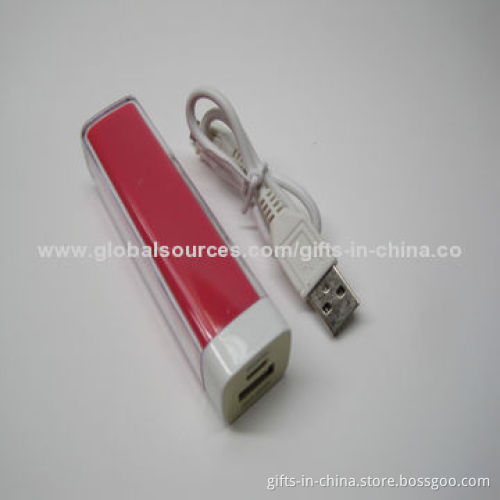 Mobile Power Bank for iPhone, CE Mark and 2,600mAh Capacity, 5.0V 1A